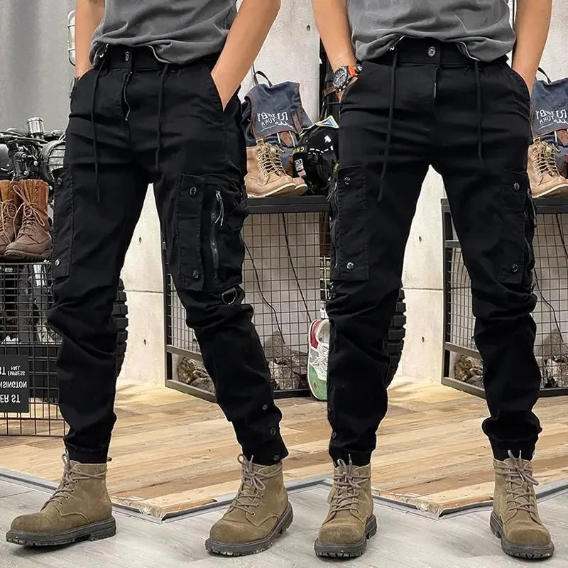 American Style Men's Workwear Pants Straight Leg Outdoor Tactical Casual Trousers Spring Autumn Cross-Border Loose Fit Long Pant