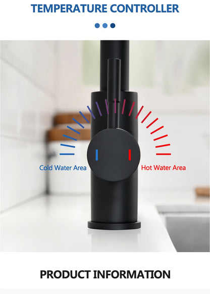 DQOK Küche Wasserhahn Ziehen Gebürstet Nickel Sensor Edelstahl Schwarz Smart Induktion Mixed Tap Touch Control Waschbecken Tap