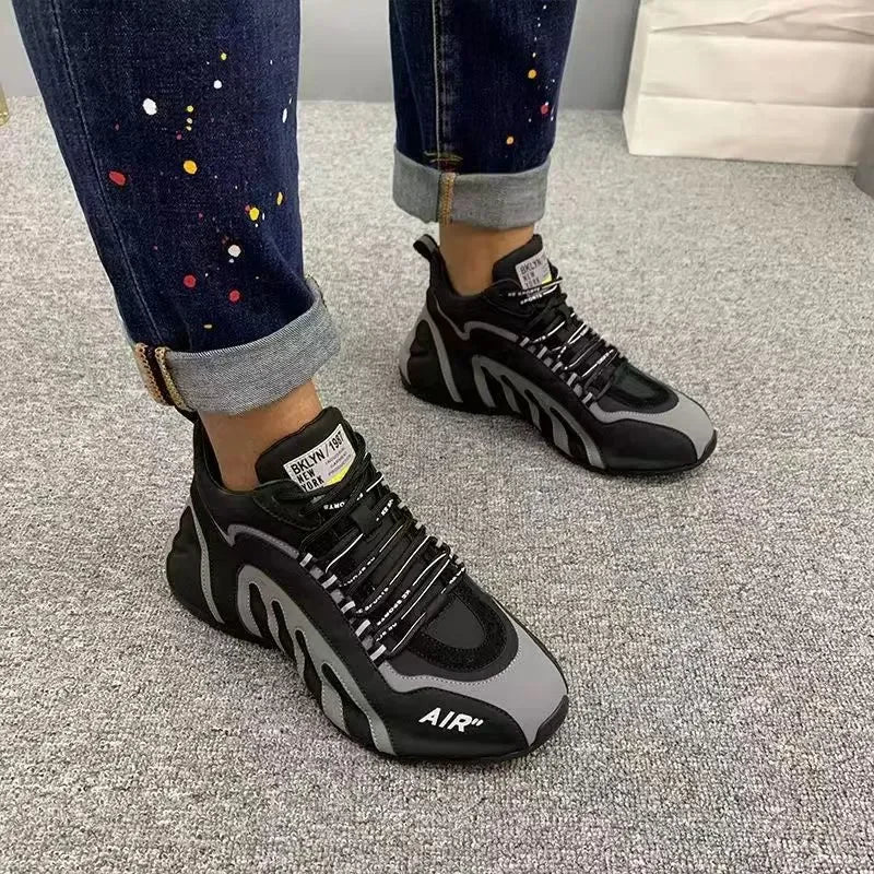 Sneakers Men Fashion  Casual Lightweight Breathable Running Shoes Men Sneakers Lace-up Platform Sneakers Footwear Zapatos Hombre.