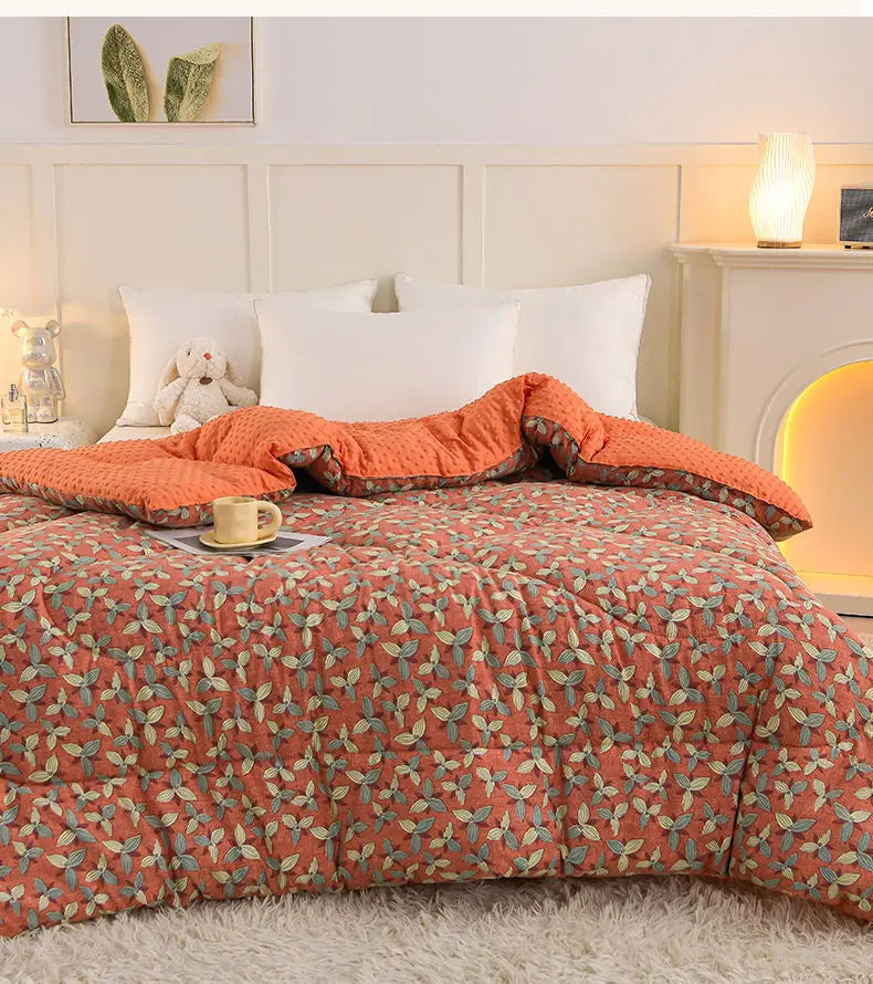 Thickened warm Doudou quilt spring and autumn quilt winter velvet thickened washed Doudou yarn double quilt core.