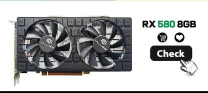 MLLSE AMD RX 580 8GB 2048SP Gaming Graphics Card GDDR5 256Bit PCI-E 3.0 ×16 8Pin Radeon GPU Rx 580 Video Card Placa De Video.
