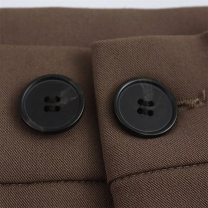 Spring and Summer New Product Women's Wear with Belt Straight Sleeve Casual Suit Coat Waist and Pants Set.