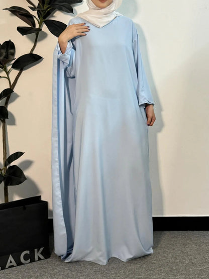 Muslim Dresses Loose Prayer Maxi Dress Muslim Abayas Women Jilbabs Kaftan Casual Solid Robe Islamic Ramadan Dresses.