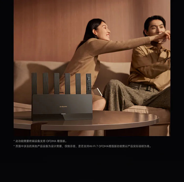 Xiaomi Router BE6500 Wi-Fi 7 4-Core 2.5G Ethernet Port lOT Intelligent Linkage Mesh Networking MLO Dual Bands Mijia APP Control