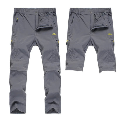 2025 New Trendy Two Wear Outdoor Windproof and Waterproof Tactical Pants for Men and Women Climbing Work Pants.