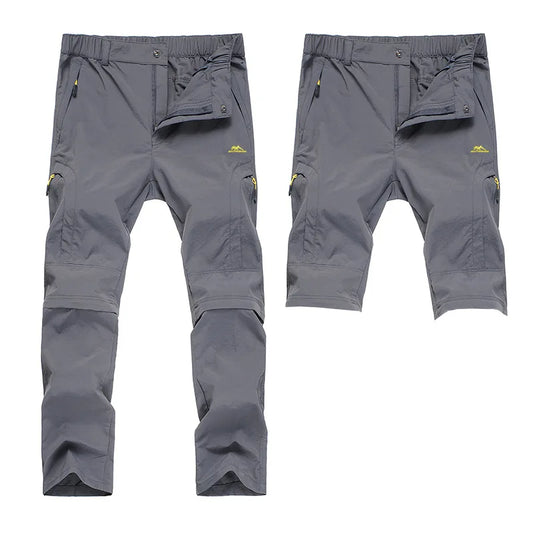 2025 New Trendy Two Wear Outdoor Windproof and Waterproof Tactical Pants for Men and Women Climbing Work Pants.