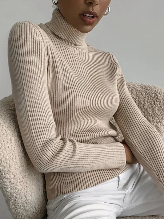 Rollkragenpullover für Damen im Herbst, gestrickt, weiche Pullover, Pullover, grundlegende weiche Pullover für Damen, 2026, Herbst und Winter