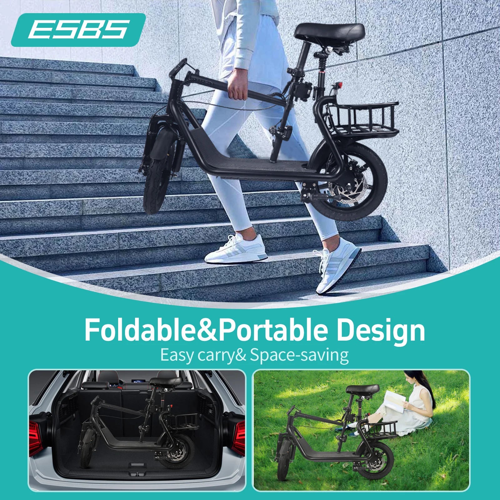 New Design Electric Scooter for Adults 350W/500W AOVOPRO High Performance Motor Foldable Escooter with 25/45KM Commute Range.
