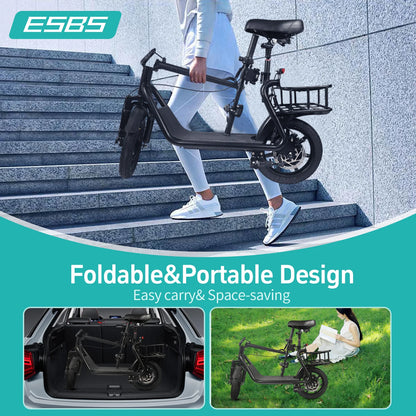 New Design Electric Scooter for Adults 350W/500W AOVOPRO High Performance Motor Foldable Escooter with 25/45KM Commute Range.