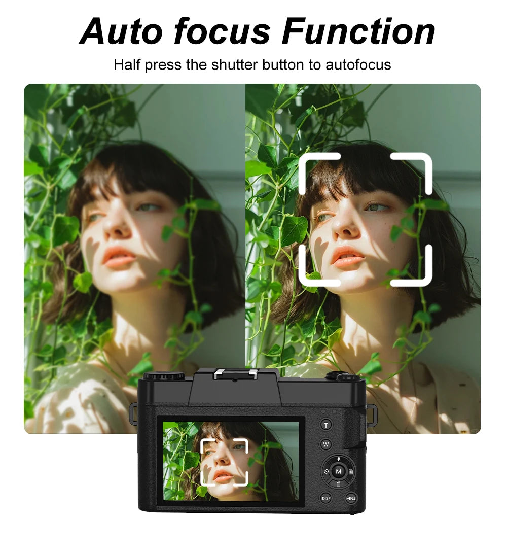 Ourlife AC800 Compact Digital Photography Camera 4K WiFi Webcam Retro Vlog Recorder YouTube 3" Screen 16x Digital Zoom Camera.