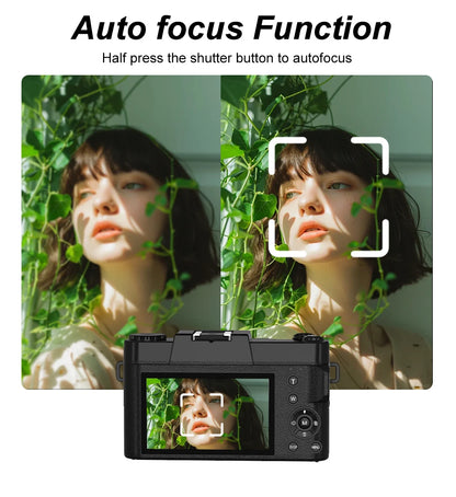 Ourlife AC800 Compact Digital Photography Camera 4K WiFi Webcam Retro Vlog Recorder YouTube 3" Screen 16x Digital Zoom Camera.