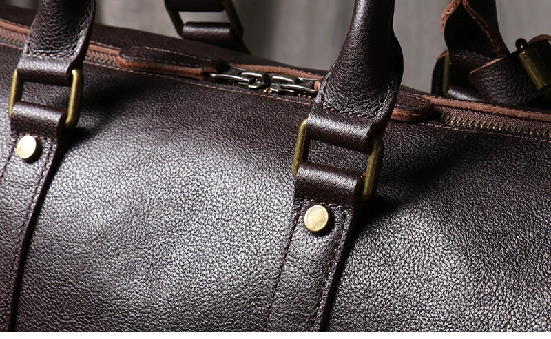 Vintage Herren Reisetasche klassische Business Umhängetasche Kopfs chicht Rindsleder Weekender Sporttasche Leder handtasche für Ehemann Geschenk.