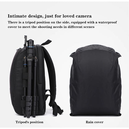 SLR digital camera backpack outdoor large capacity SLR camera bag 15.6-inch laptop backpack can accommodate SLR cameras and mult.