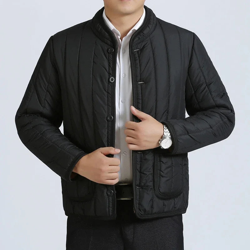 Short Velvet Thickened Labor-insured Cotton Jacket for Men's Winter Top Coat.
