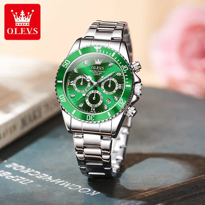 OLEVS 5632 Womens Watch Elegant Luxury Quartz Watch Zircon Scale Waterproof Luminous Automatic Date Ladies Watch Gifts Original
