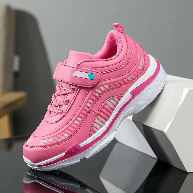 Cute Children Sneaker Girls Shoes Luxury Leather Lightweight Kids Casual Shoes Running Sports School Tennis Sneaker for Girl.