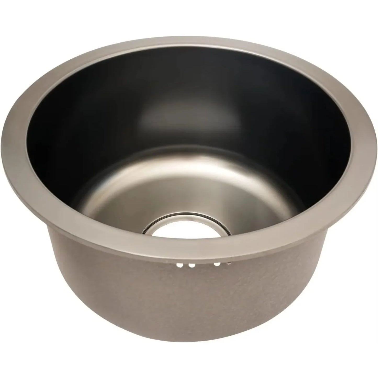 Rundes Waschbecken aus Edelstahl, moderner minimalistischer Stil, Küchen- und Badezimmerwaschbecken, Nano-Beschichtung, Einzelwaschbecken für Zuhause, Restaurants