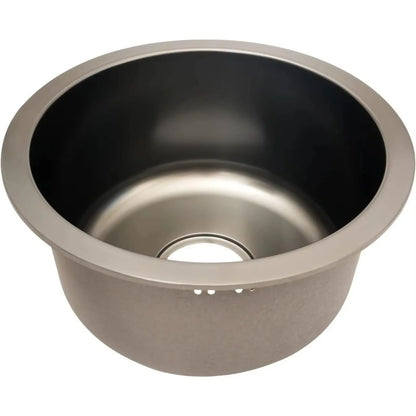 Rundes Waschbecken aus Edelstahl, moderner minimalistischer Stil, Küchen- und Badezimmerwaschbecken, Nano-Beschichtung, Einzelwaschbecken für Zuhause, Restaurants