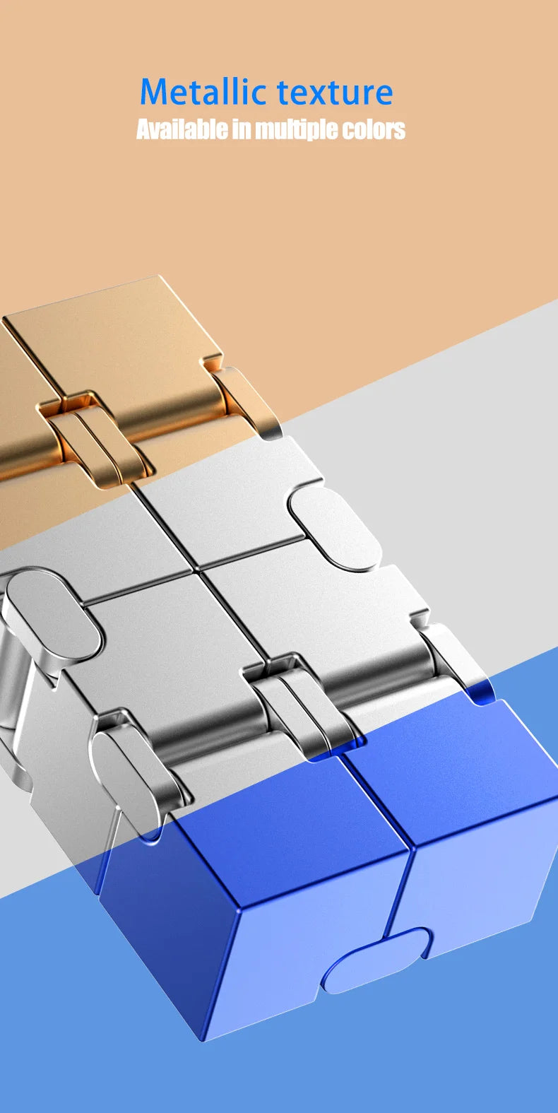 Magic Cube Stress Relief Toy Infinity Cube Portable Educational Toys Decompress Relax Toys for Children Adults Christmas Gift.