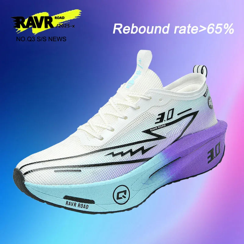 2025 Men Sports Running Shoes Q3 Casual Carbon Plate Marathon Breathable Lightweight Women's Comfortable Nonskid Sneakers.