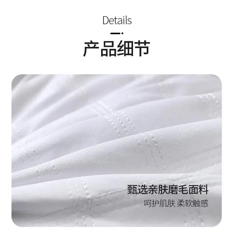 Popular hotel pillow with embroidered feather velvet core, high elasticity and no collapse, student neck protection pillow.