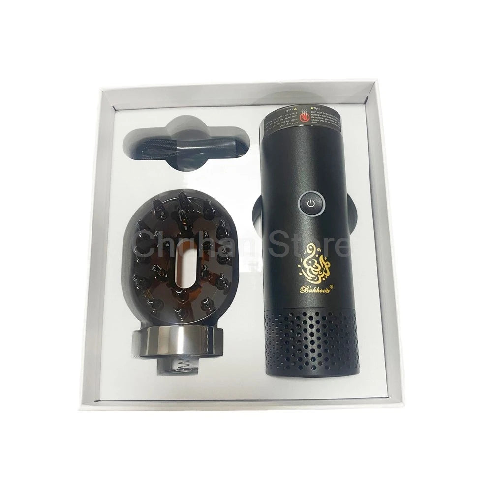 2025 New Arabic Aroma Diffuser USB Car Portable Electric Incense Burner Bakhoor Arabia Charcoal Burner Big Size Burning Space.