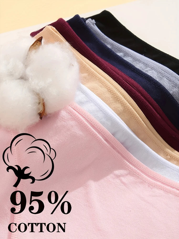 4PCS Seamless Cotton Panties Women Solid Color Briefs Sexy Low Waist Underpants Female Breathable Underwear Ladies Stretch Panti.