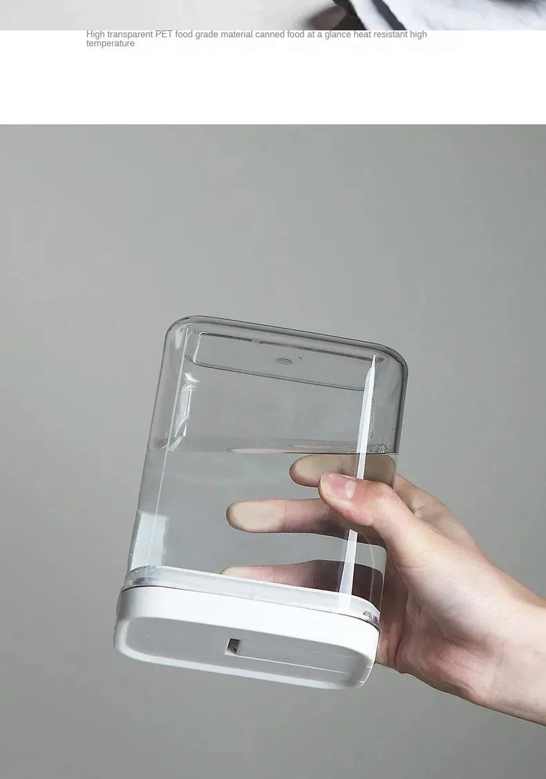 Clear Food Grade Plastic Storage Jar Airtight Seal for Kitchen Snacks Cereals Beans Kitchen Storage Organizer Kitchen Storage.