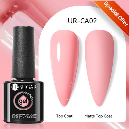 UR SUGAR 7/7.5ml Summer Blue Silver Gel Nail Polish Semi Permanent High Quality Soak Off UV LED Varnishes Nails Art Manicure