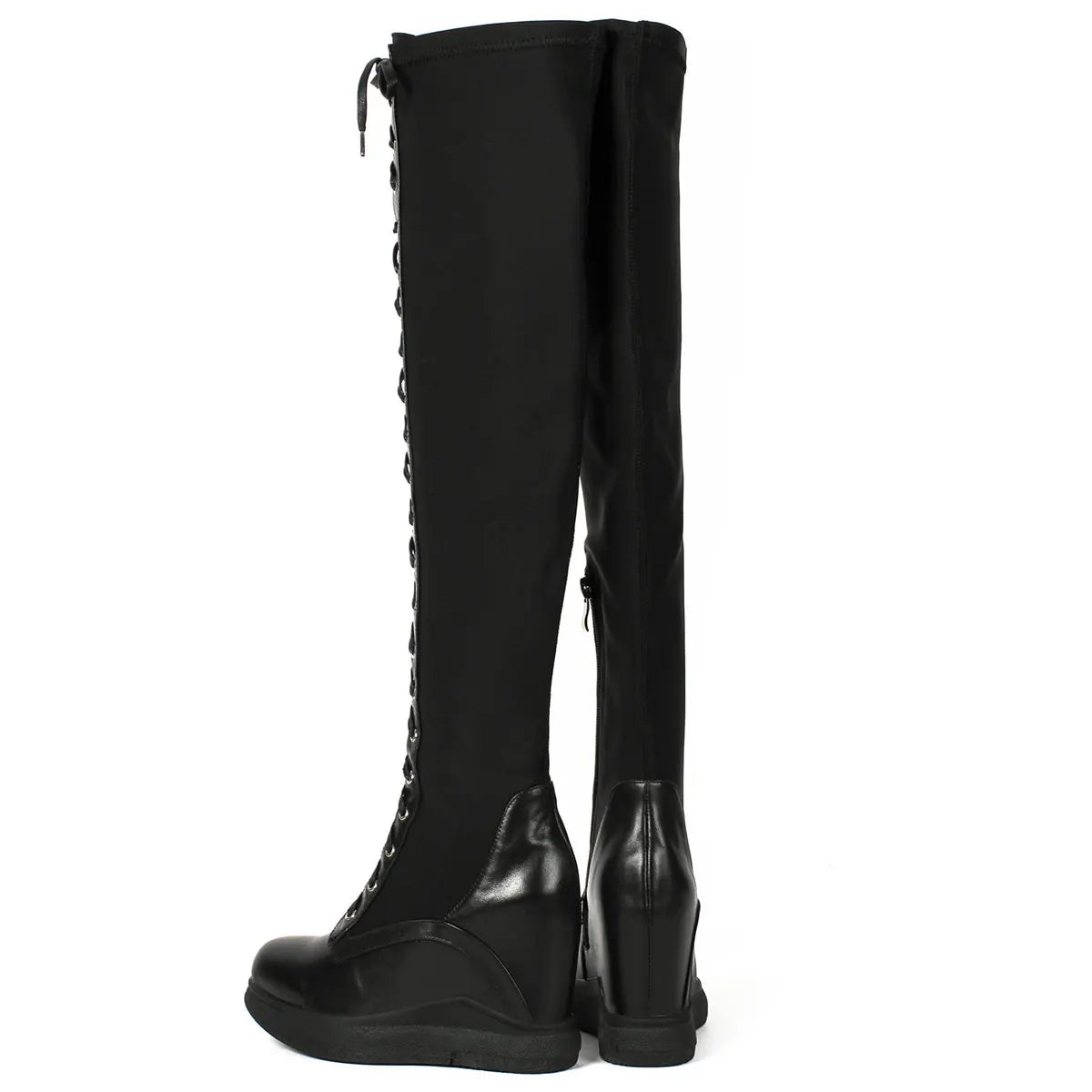 High Heel Pumps Plus Size 45 Shoes Women Big Size 46 Genuine Leather Wedges Over The Knee Boots Stretch Fabric Fashion Sneakers.