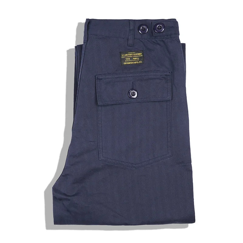 OKONKWO American Style Vintage Military Pants OG-107 Work Casual Pants People's Pattern Trousers Ame Kwo.