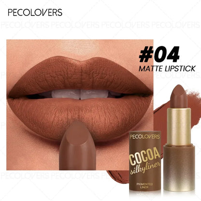 1pcs Multi-color Lipstick, Brown Lip Gloss, Waterproof and Long-lasting, Full and Charming Lips, Lip Cosmetics.