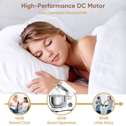 5L Kitchen Stand Mixer, 1200W 11-Speeds DC Motor, Digital OLED Screen, Electric Food Mixer with Dough Hook, Whisk.