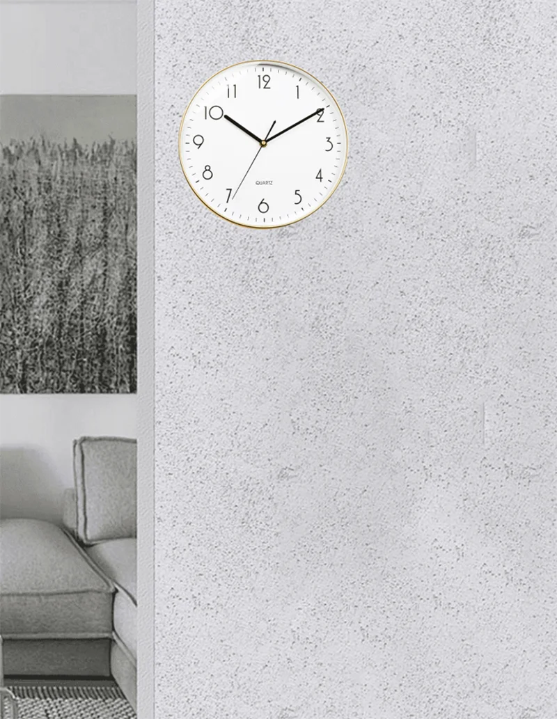 Wanduhr, 20,3 cm, geräuschlos, nicht tickend, batteriebetrieben, dekorativ für Zuhause, Küche, Büro, Schlafzimmer, Badezimmer, Niditon
