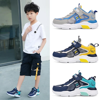4 Color Kids' Breathable Mesh Sneakers Non-Slip School Sports Shoes for Boys Girls Lightweight Casual Walking Shoes.