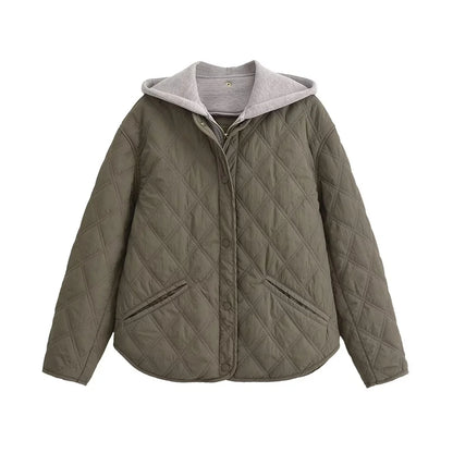 Unizera 2024 Herbst/Winter neues Produkt Mode lässig Damen Rundhals ausschnitt lose Langarm Kapuzen jacke Top.