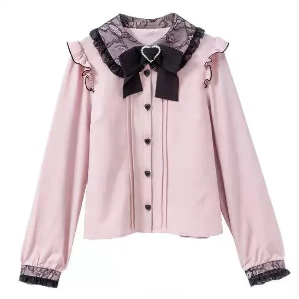 Japanese Gothic Lolita Ribbon Short Suspender plaid Skirt Girls Sweet Cute Lace A-Line Mini Skirts summer2025 black solid kawaii.