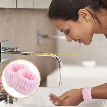 31KD Bowknot Dye Headband Set with Wristbands Hair Clip and Hair Rings Accessory.