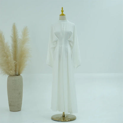 Ramadan Linen Abaya Dubai Turkey Islam Muslim Modest Dress Kaftan Prayer Clothes For Women Kebaya Robe Arabe Femme Musulmane