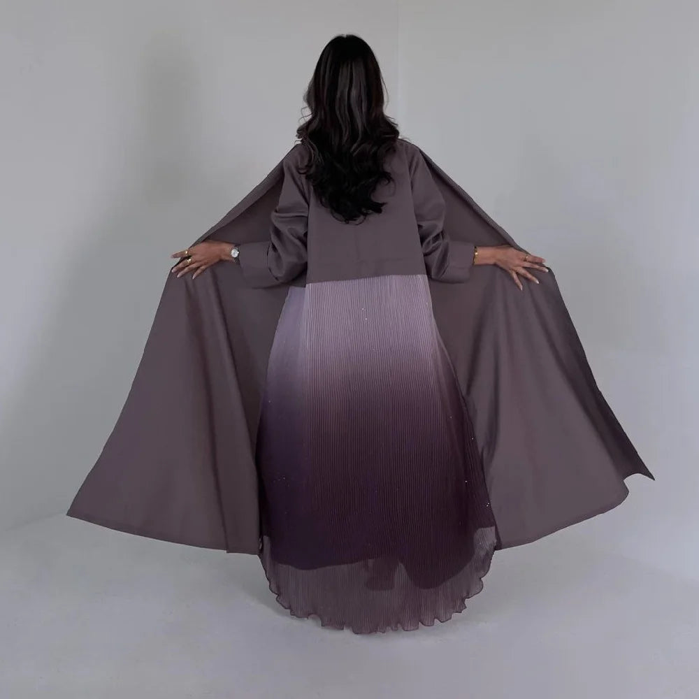 Ramadan Open Chiffon Kimono Abaya Damen Dubai Kaftan Muslim Coat Prayer Clothes Women Djellaba Kebaya Robe Femme Musulmane