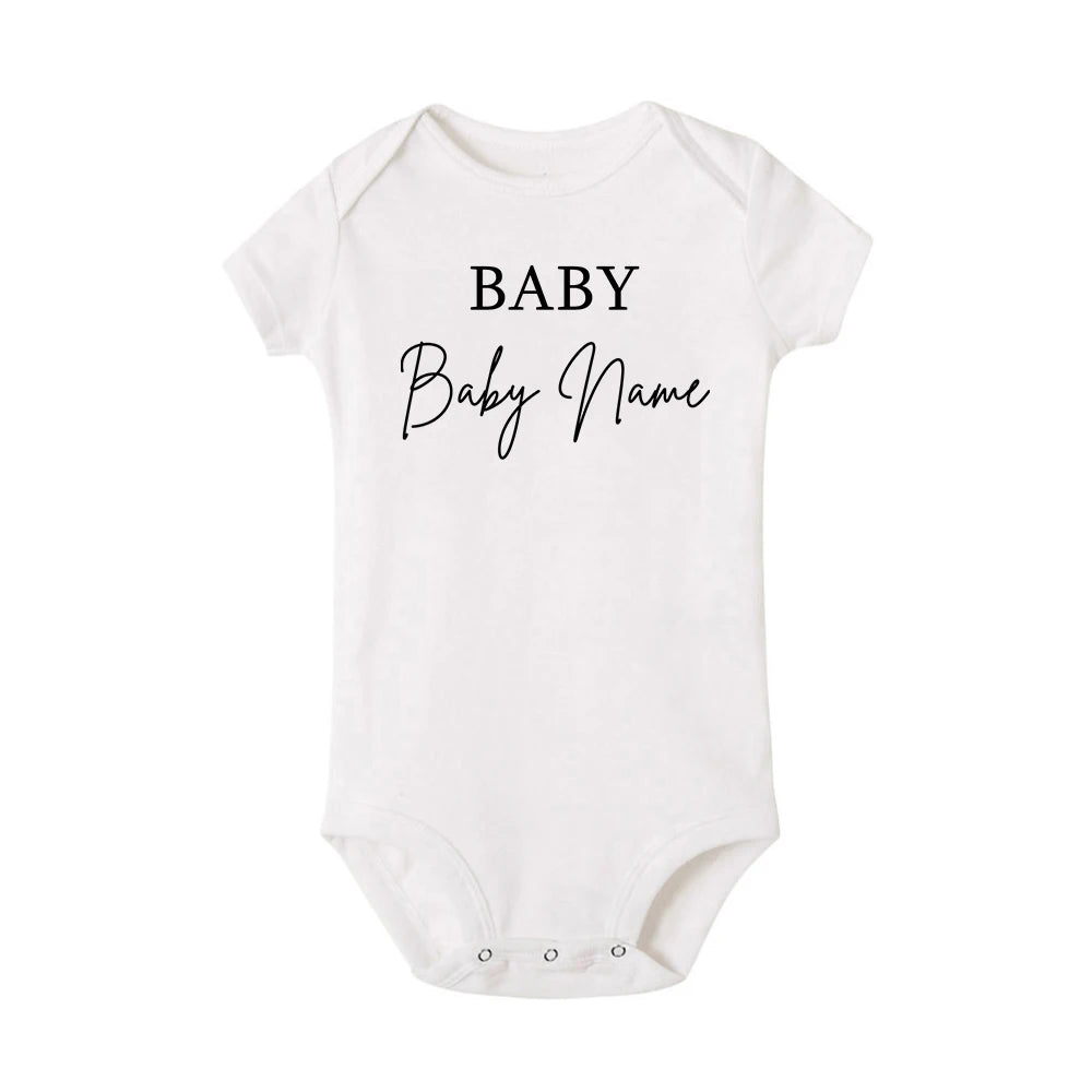 Personalisierter Name Baby Body Benutzerdefinierter Name Neugeborene Süße Kleidung Kleinkind Sommer Kurzarm Overall Unisex Kleinkind Dusche Geschenk.