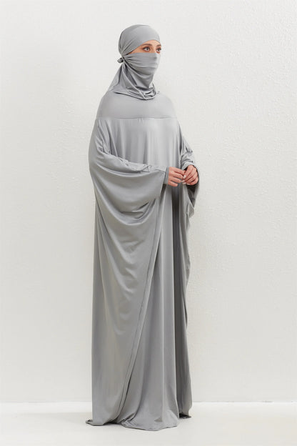 Muslim Abayas Hijab Hooded Smocking Sleeve One-piece Prayer Dress Women Jilbabs Kaftans Islamic Dubai Saudi Robe Turkish Modesty.