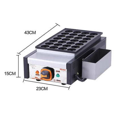 Commercial 28 Holes Takoyaki Maker Machine Electric or Gas Non-stick Waffle Balls Baker 40MM Round Fish Ball Making Machine