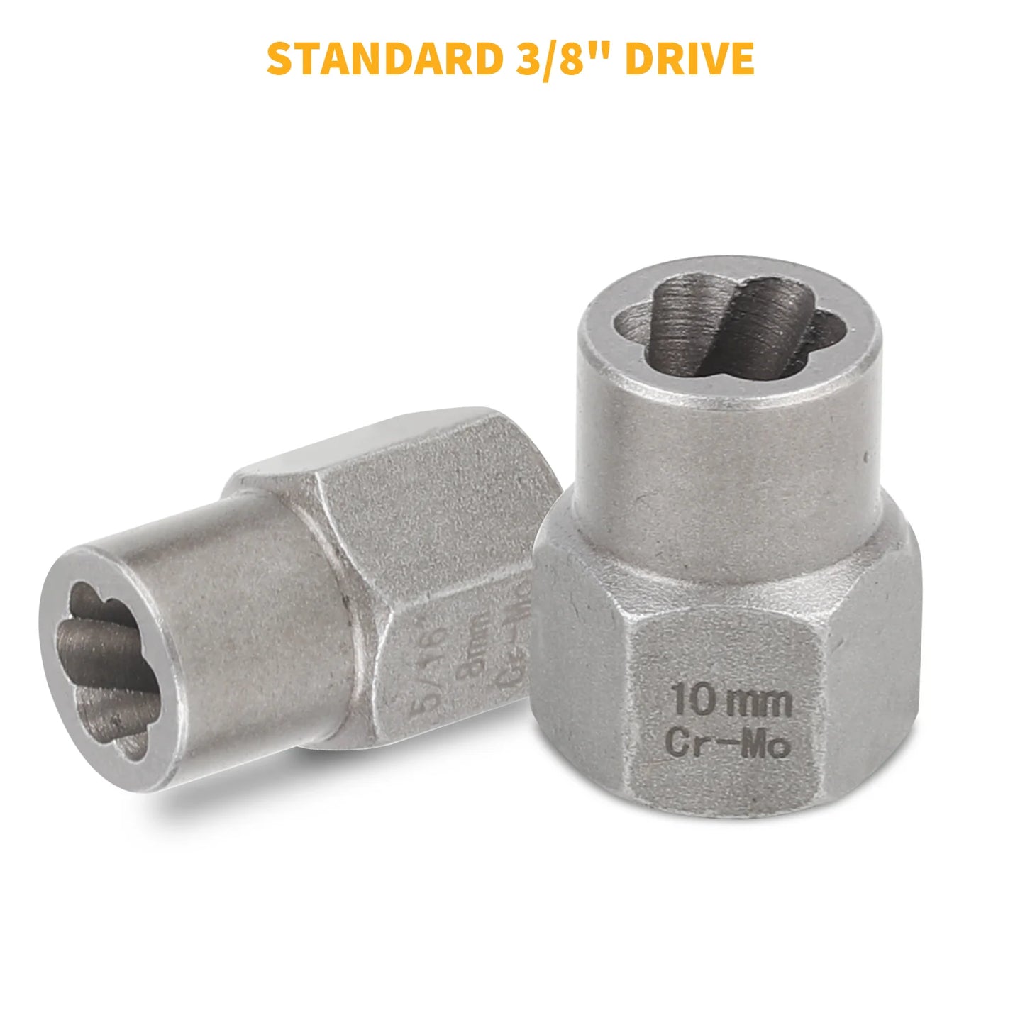 [EU-Lager] 14-teiliges Steckschlüsselset, Schlagschrauben-Mutterentferner-Set, Cr-Mo-Stahl-Schraubenausdreher-Werkzeugset für industrielle Schlagschrauben und Muttern