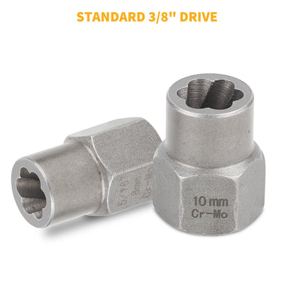 [EU-Lager] 14-teiliges Steckschlüsselset, Schlagschrauben-Mutterentferner-Set, Cr-Mo-Stahl-Schraubenausdreher-Werkzeugset für industrielle Schlagschrauben und Muttern