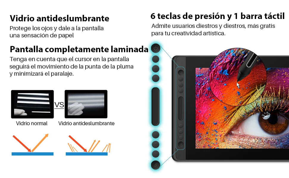 Huion Graphic Monitor Kamvas Pro 16 Drawing Tablet Screen 15.6 Inch Digital Tablets Draw Display with Battery-free Stylus Pen.