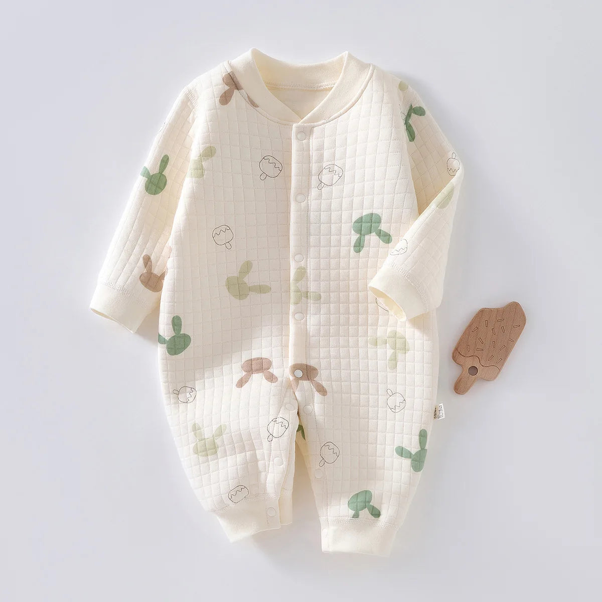 AYNIGIELL Baby Warm Overall Herbst und Winter Baby Baumwolle Kleidung Neugeborenen Pyjamas Niedlichen Muster Gedruckt Baby Overall.