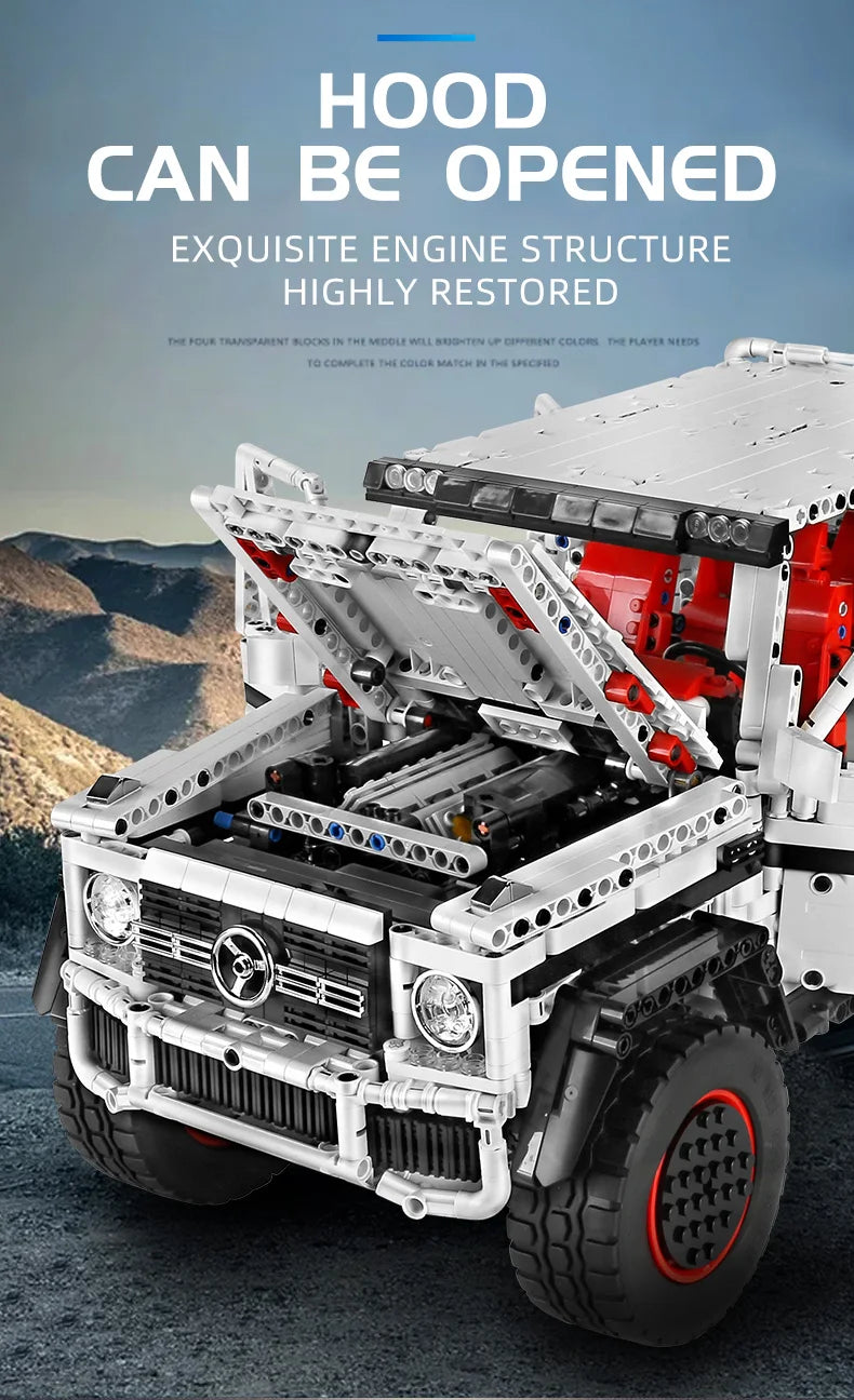 MOULD KING 13061 Technical Car Toys The APP&RC Motorized G63 6X6 Off-Road SUV Car Model Assembly Building Blocks Bricks Kid Gift.