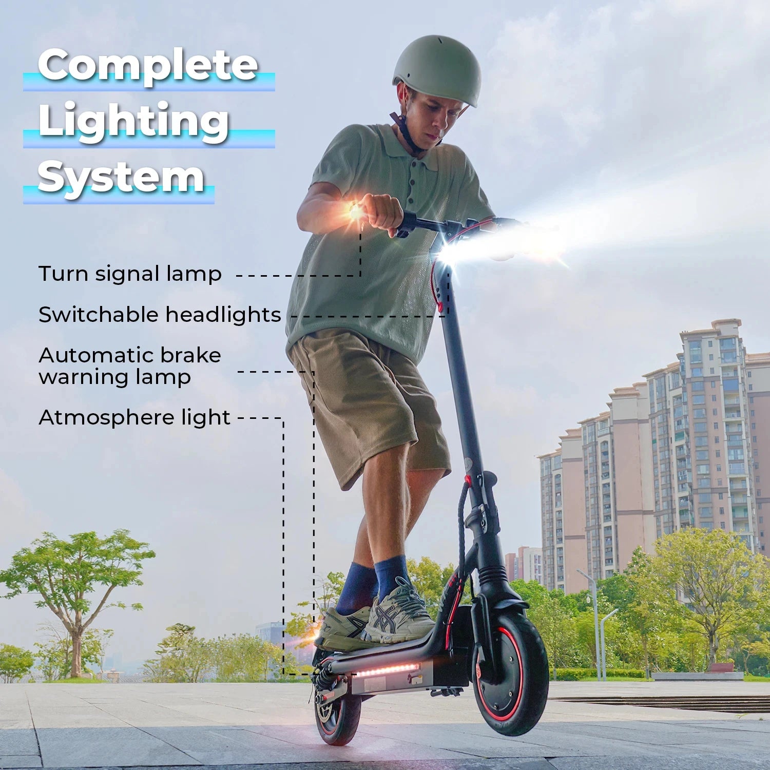 iScooter W7 Foldable Adult Electric Scooter, E-Scooter, 35KM/H Electric Kick Scooter, 650W Skateboards, 36V 10.5Ah Kickboard.