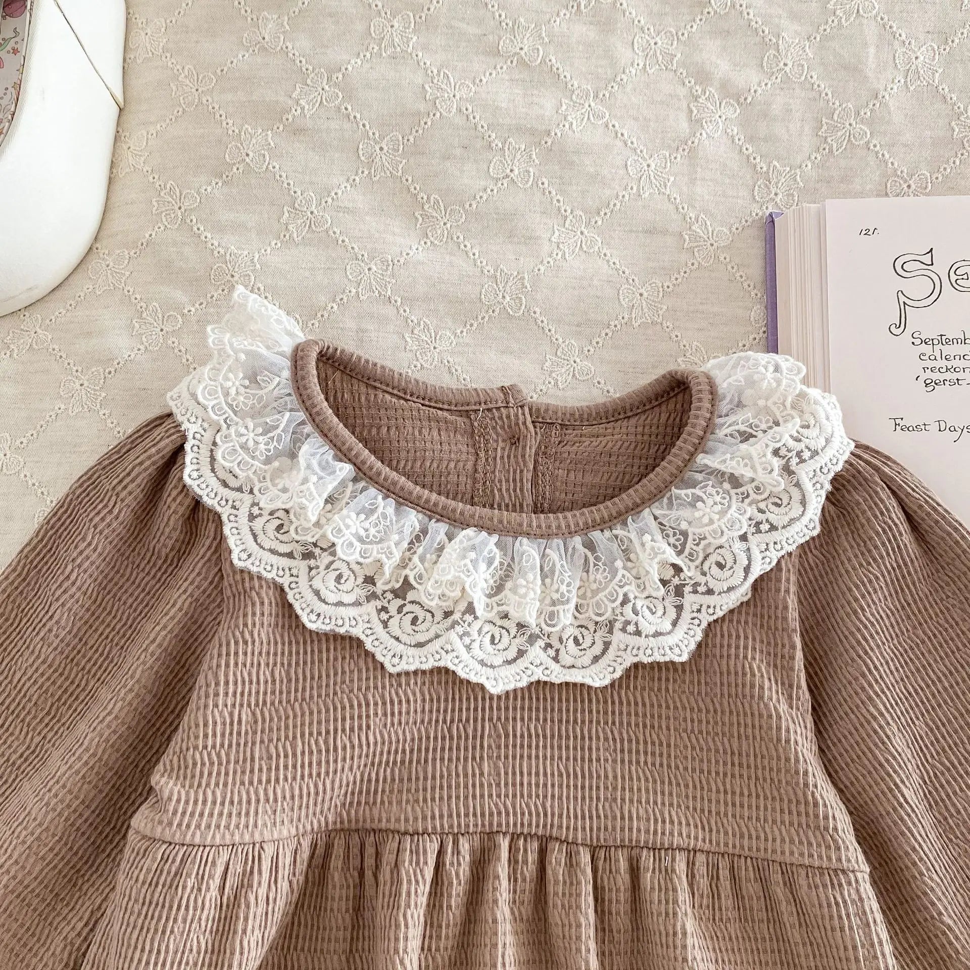2PCS MILANCEL Frühling Baby Kleidung Spitze Kragen Säuglings Body Ein Stück Kleinkind Niedliche Prinzessin Outfit Kleidung für Neugeborene.